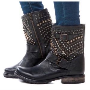 Steve Madden Studded Leather Ankle Boots